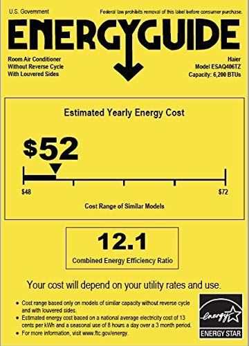 Haier 6,200 BTU Window Air Conditioner, 6,200 BTU