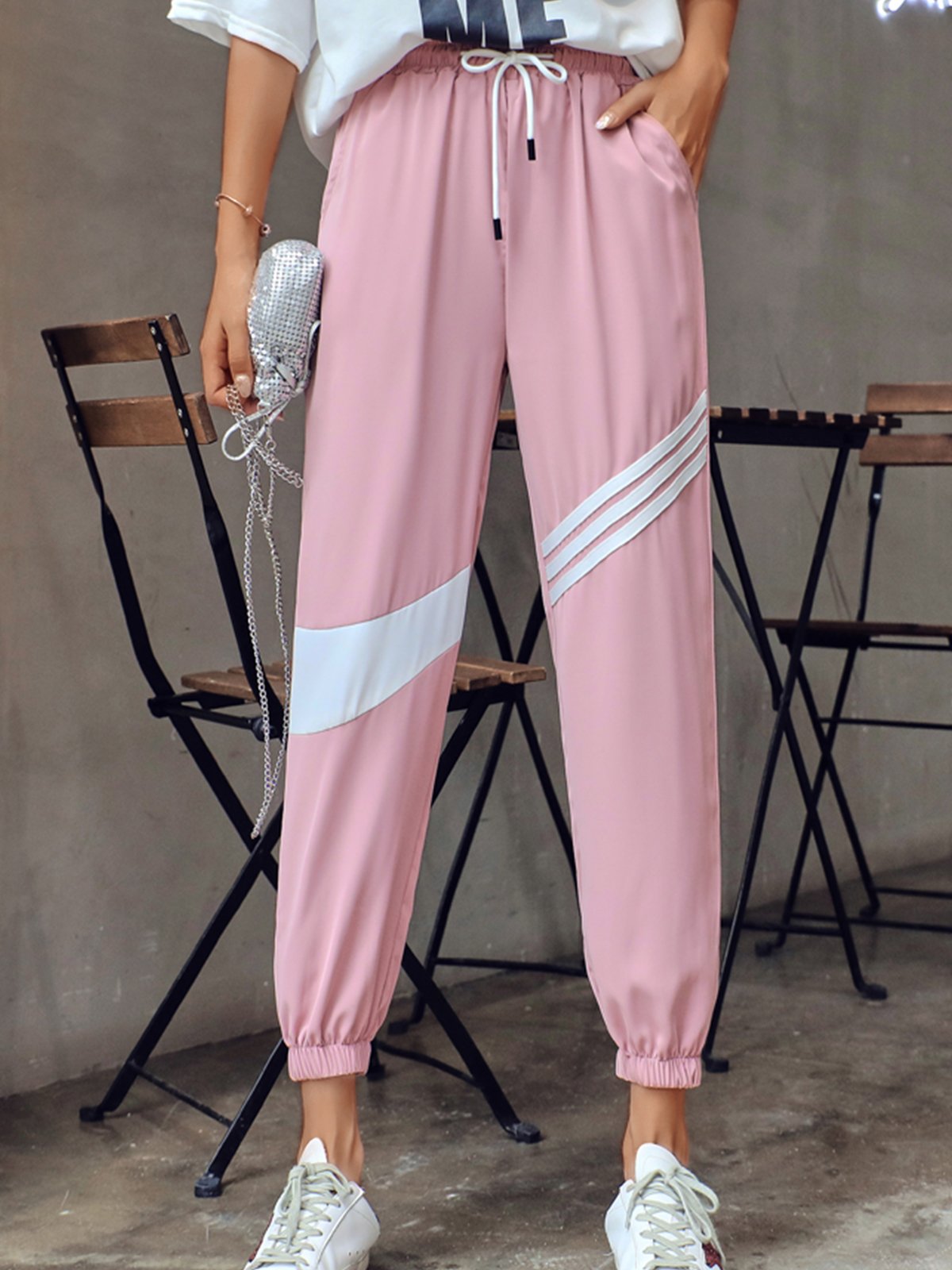 Plus Size Women Plain Casual Pants