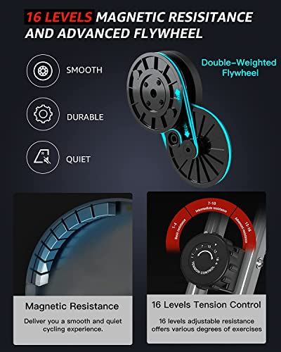 Barwing 16-8-2-3 Exercise Stationary Bike Foldable | 4 IN 1 Upright Recline Arm | Gray