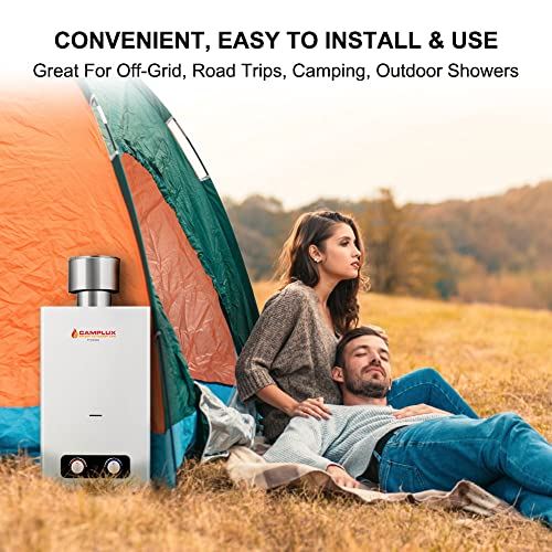 Propane Water Heater, Camplux Tankless Gas Water Heater, 2.64 GPM Instant Water Heater