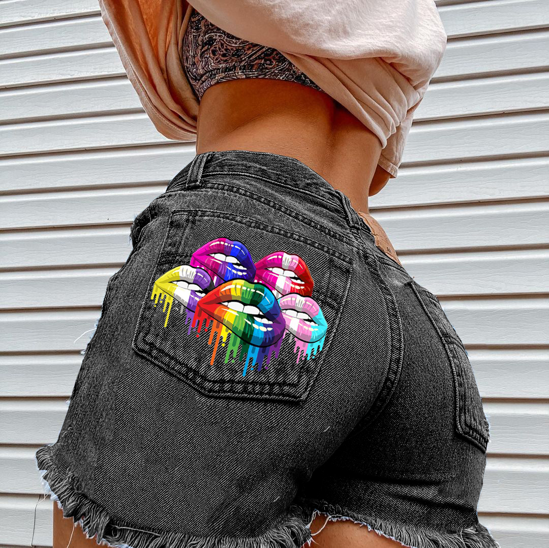 Fashion Wash Blue Jeans shorts 5 mouth