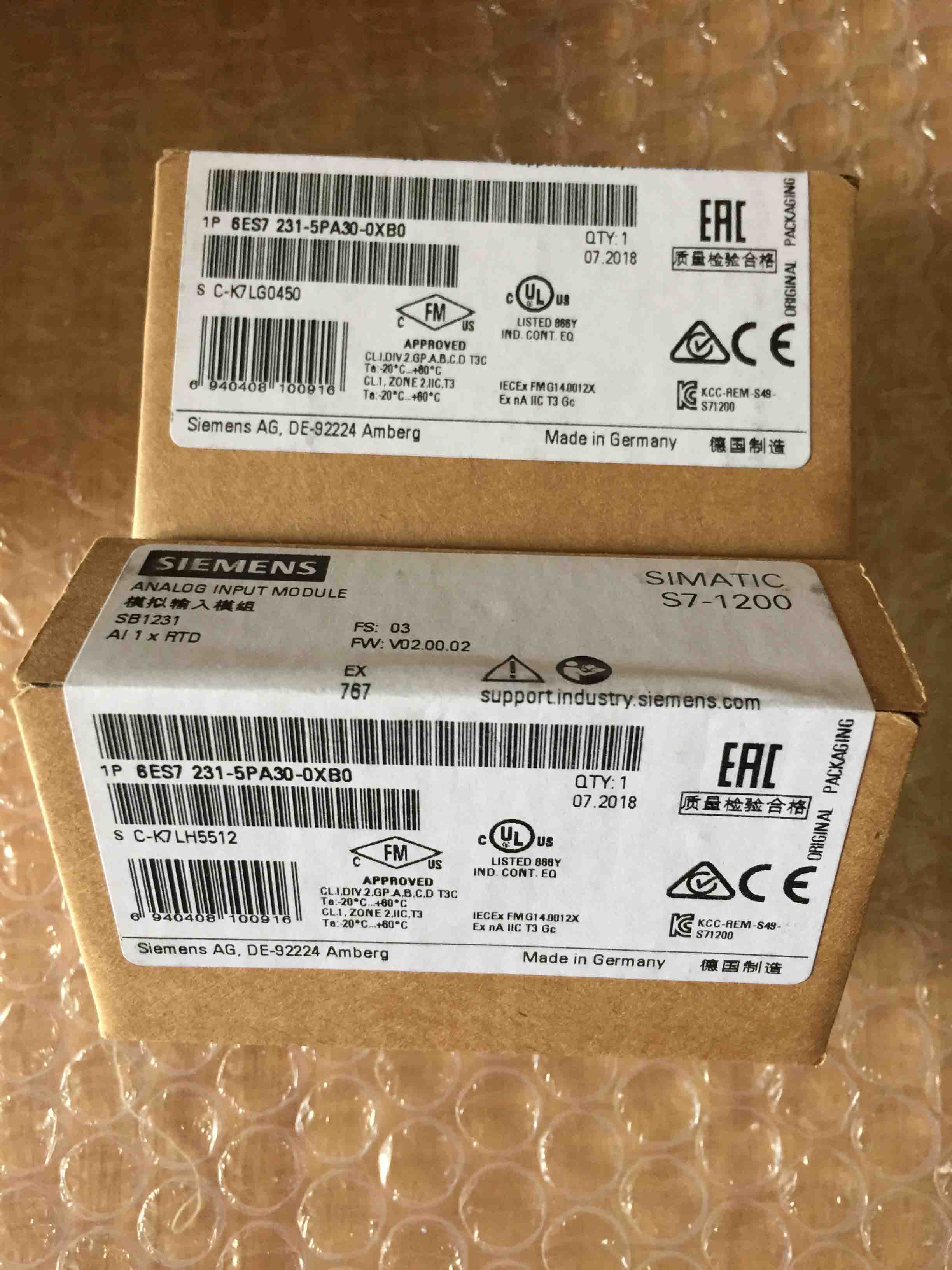 6ES7231-5PA30-0XB0 SIEMENS original new factory sealed