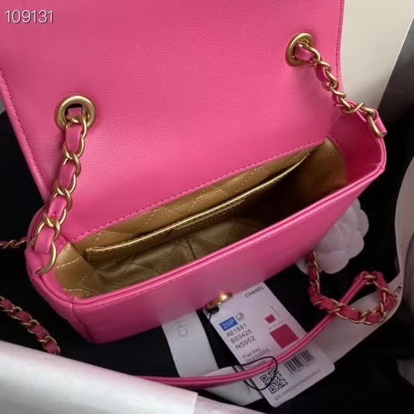 【原版皮】香奈儿/Chanel 手工系列肩背包，各种元素铆钉镶嵌成的双C标志，选用细腻羊皮，内里质感金属牛皮