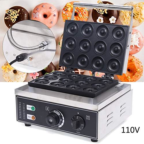 Electric Donut Maker Machine, 12Pcs Stainless Steel Commercial Doughnut Maker