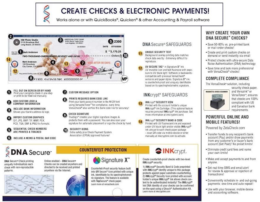 Versa Check HP Desk Jet 3755 MX MICR Check Printer and Versa Check Gold