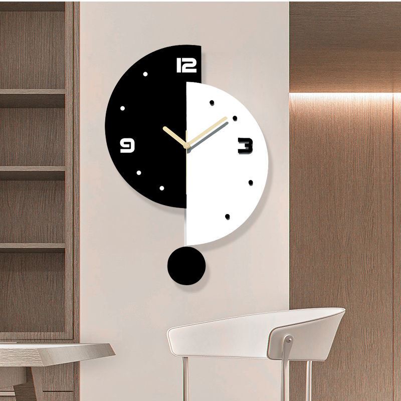 Creative Acrylic Swing Mute Wall Clock For Living Room, Bedroom Home Decor