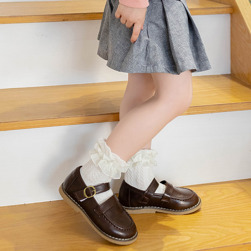 新品春夏季女童花边袜韩版舞蹈袜儿童袜子蕾丝公主袜女宝宝童袜子