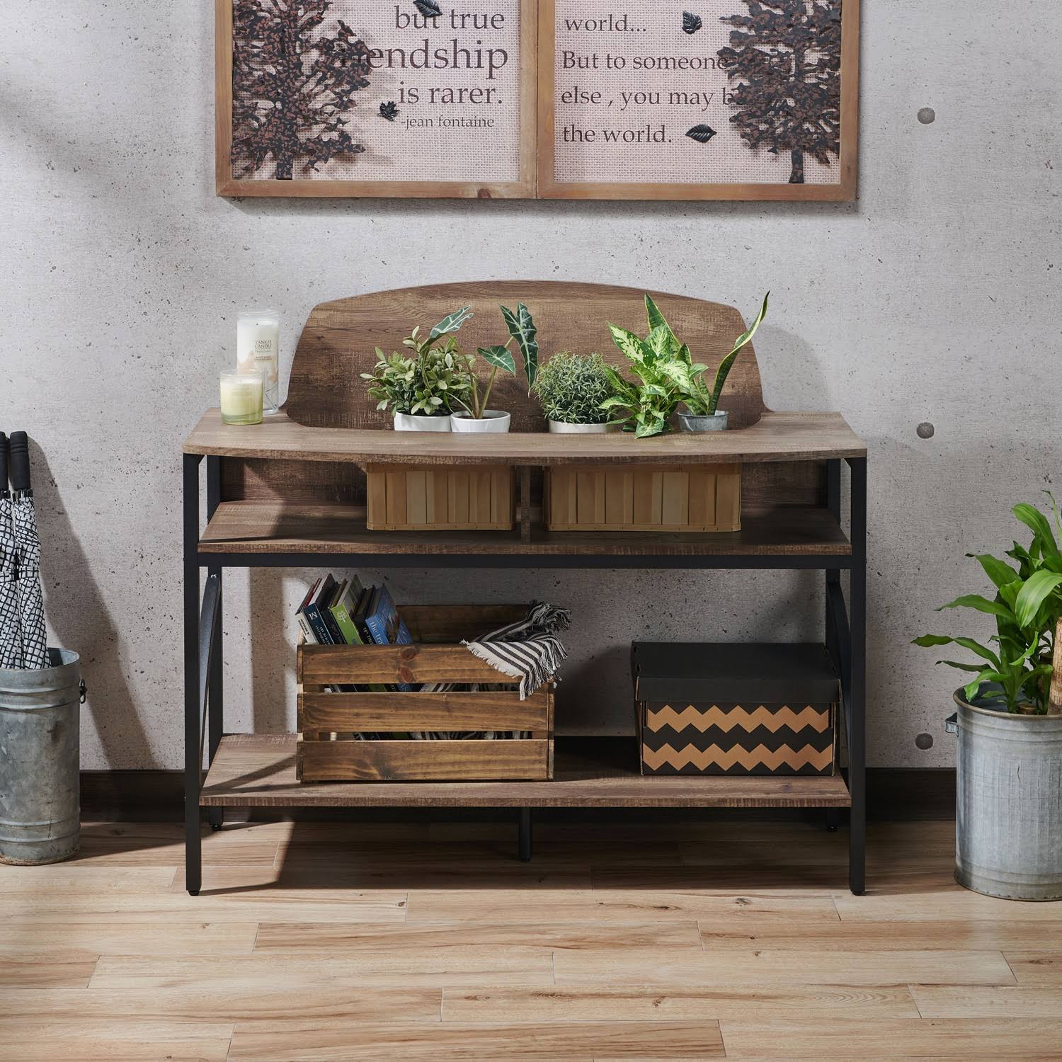 Camie Console Table Reclaimed Oak - miBasics