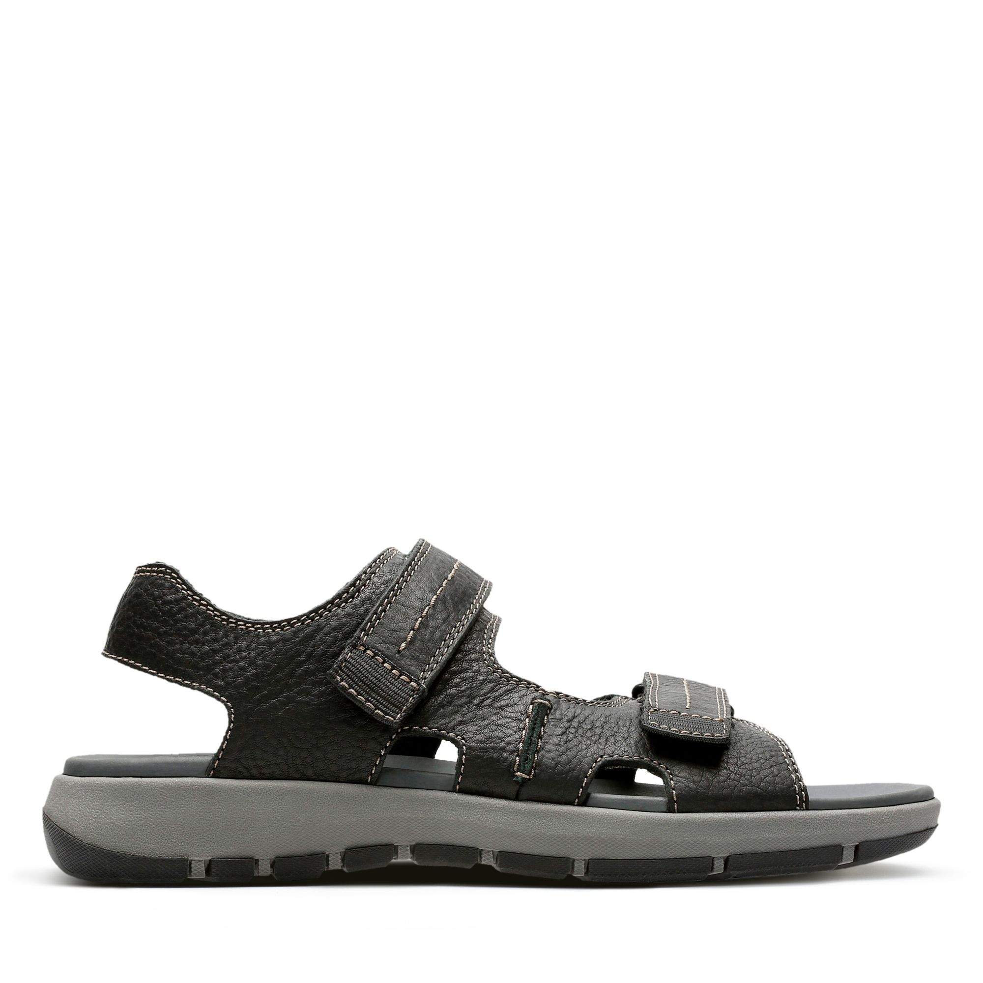 Men Sandals Brixby Shore Black Leather