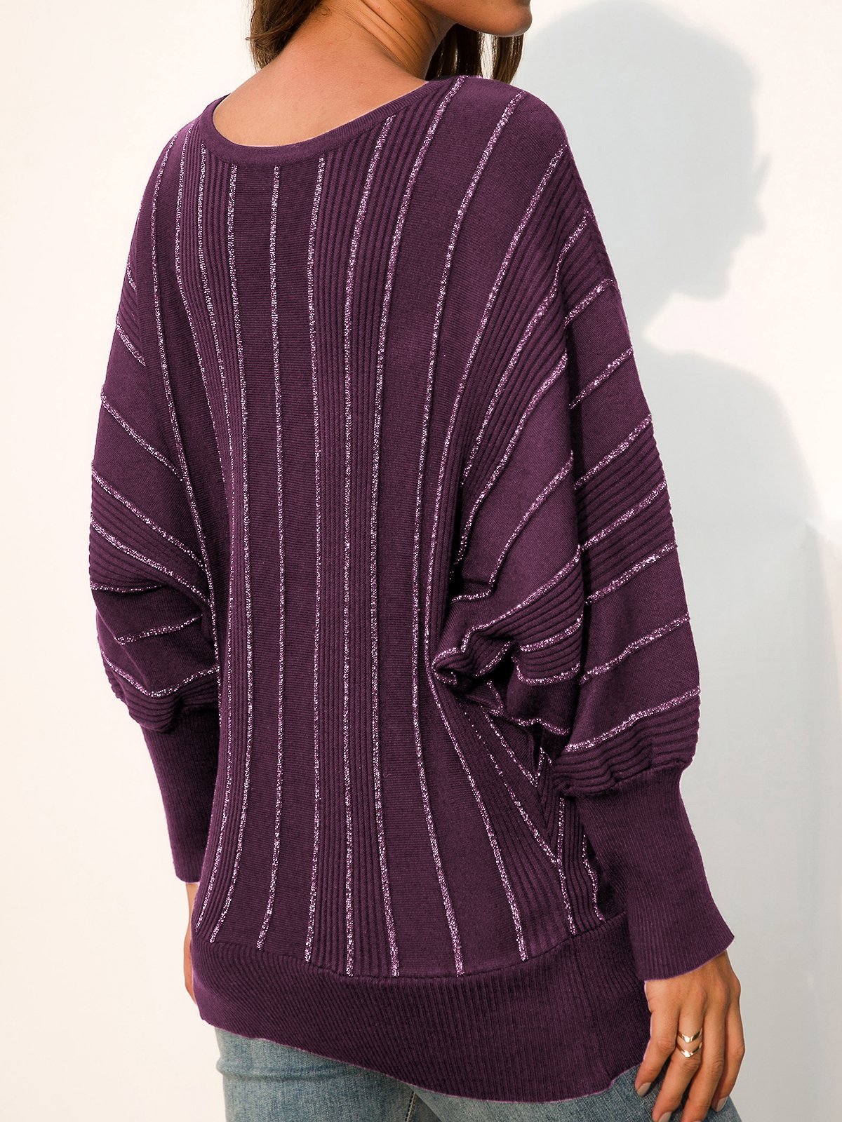 Long Sleeve Casual Stripes Sweaters