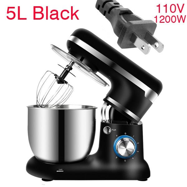Stand Mixer Stainless Steel Bowl 6-speed Kitchen Food Blender Cream Egg Whisk Cake Dough Kneader