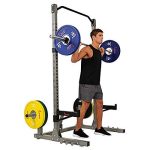Sunny Health & Fitness Power and Squat Rack with High Weight Capacity, Olympic Weight Plate Storage