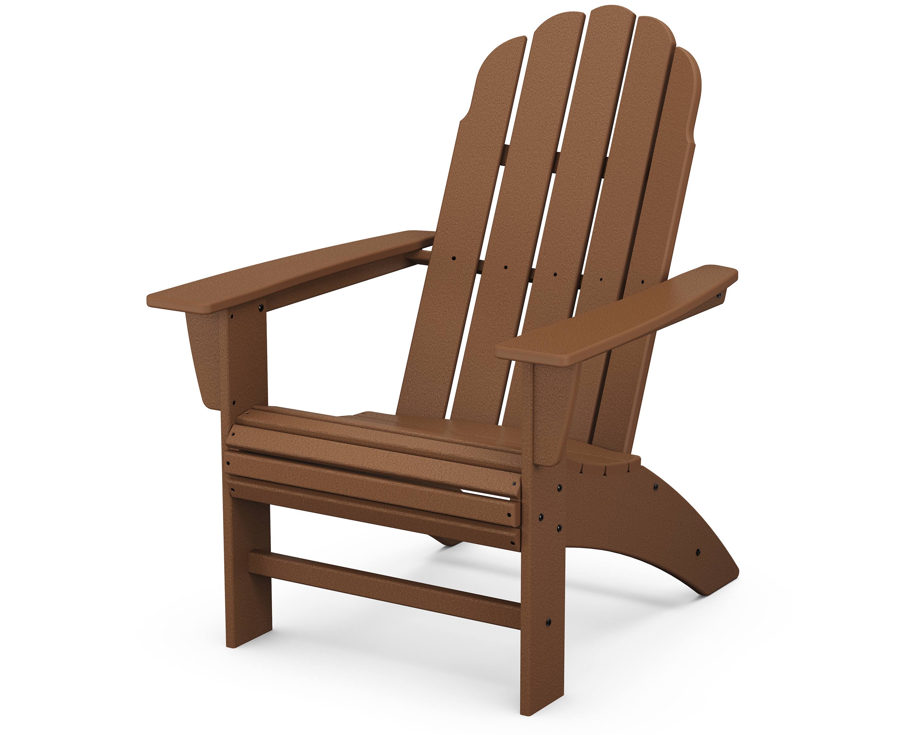 POLYWOOD Vineyard Curveback Adirondack Chair (Teak)