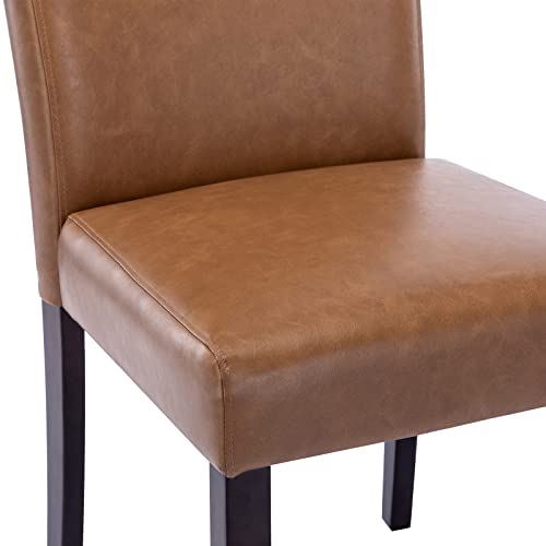 Upholstered Kitchen & Dining Room Chairs, Faux Leather Finish and Solid Wood