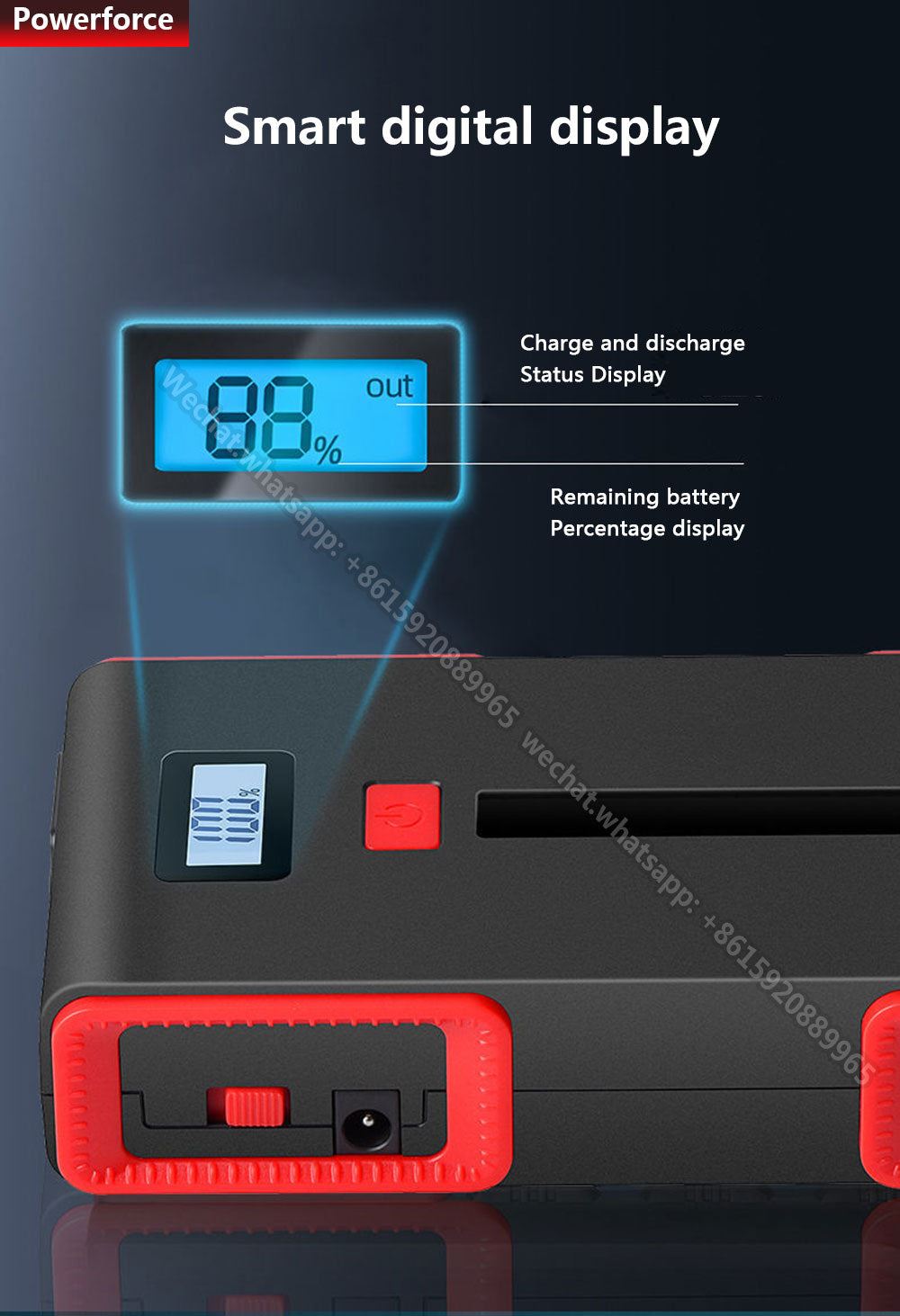 2000A Car Jump Starter Power Bank Starting Device Diesel Petrol Car Battery Charger