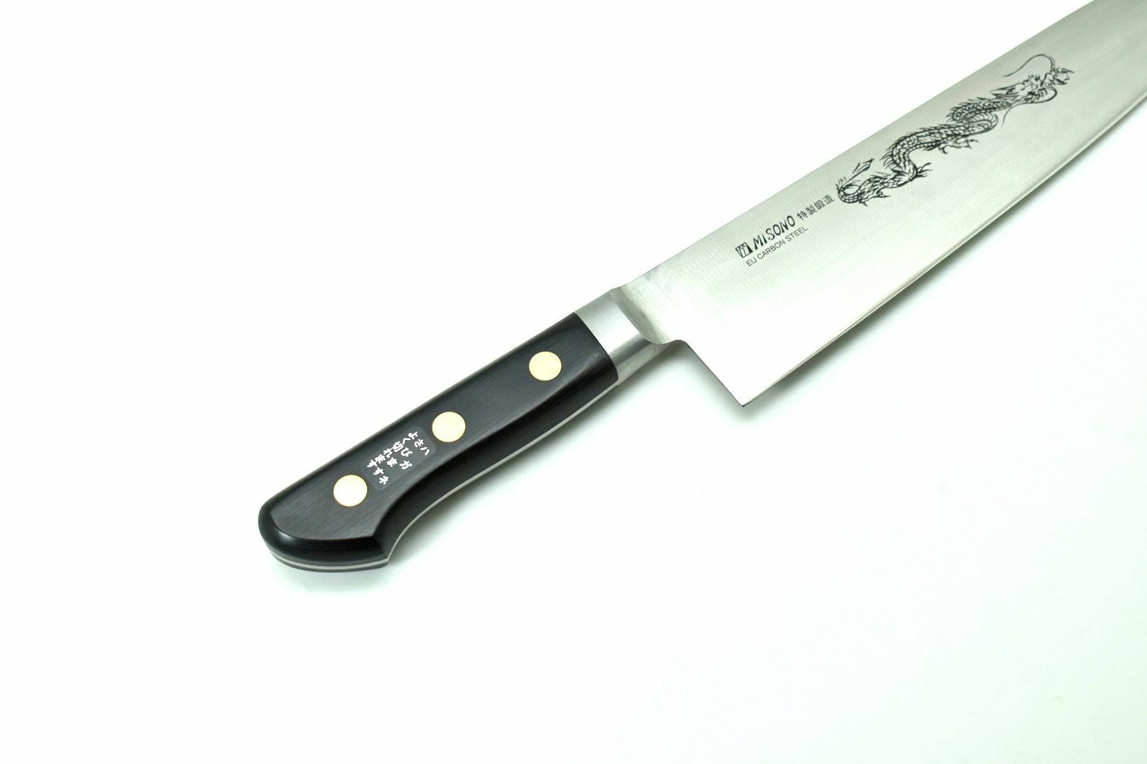 Misono Professional EU Sweden Steel, Gyuto, w/Dragon Engraving 360 mm