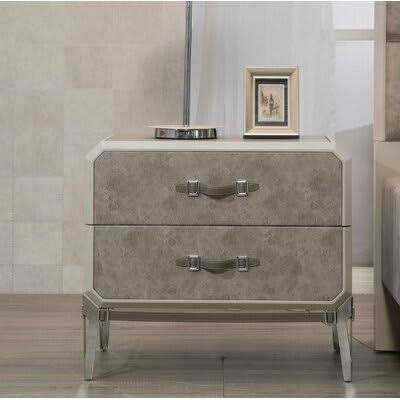 Broomfield 2 Drawer Nightstand 17 Stories
