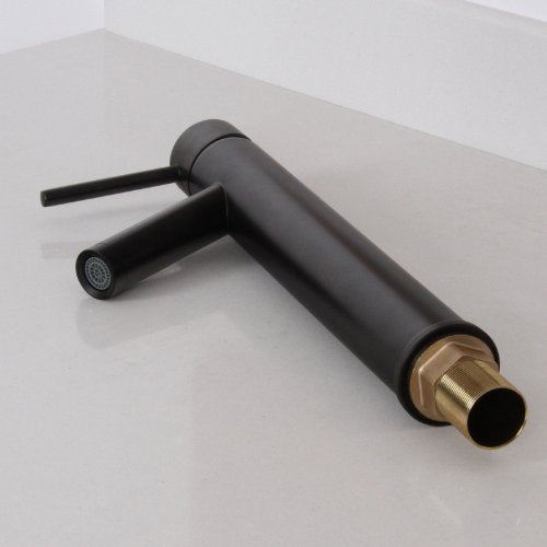 Glass Bathroom Vessel Sink & Oil Rubbed Bronze Finish Faucet Combo