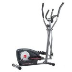 Body Champ New Elliptical Machine Trainer Magnetic with LCD Media Holder Monitor-  Gray & Black