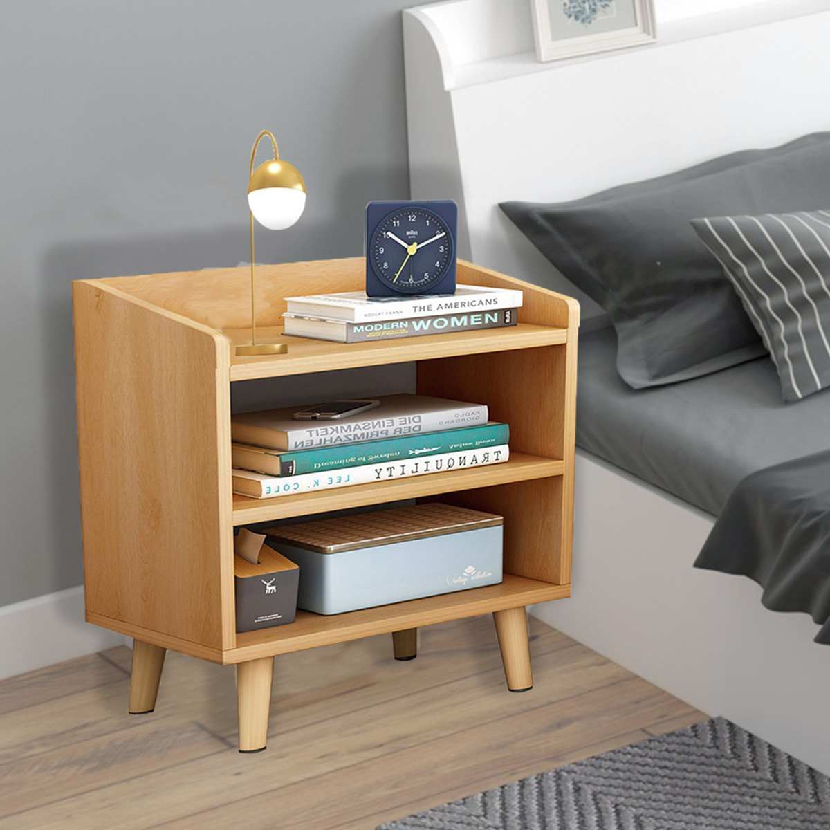 Bedside Table Cabinet Bedroom Locker Economical Mini Small Apartment Bedroom Nightstands