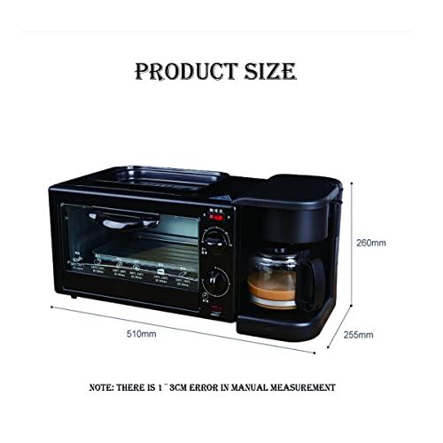 3 in 1 Breakfast Station Multifunctional Toaster Oven Station Coffee Maker