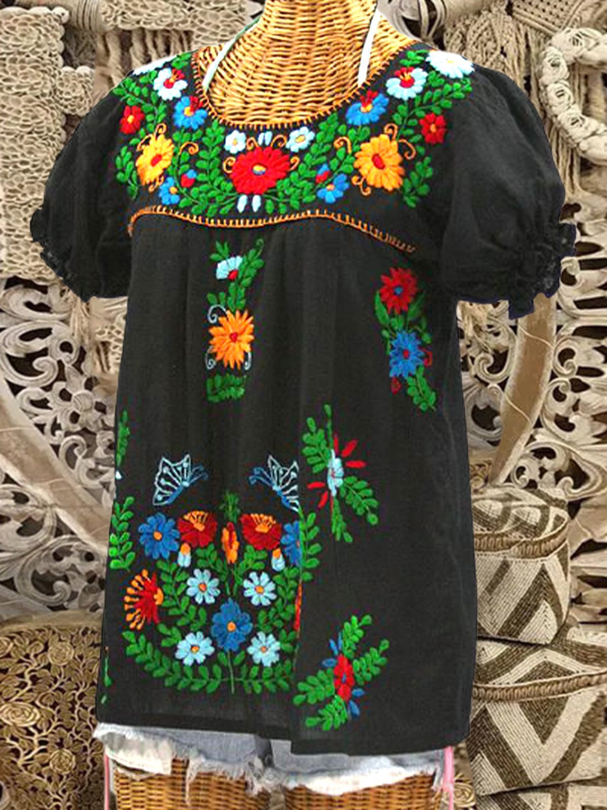 Casual Short Sleeve Cotton-Blend Shirts & Tops