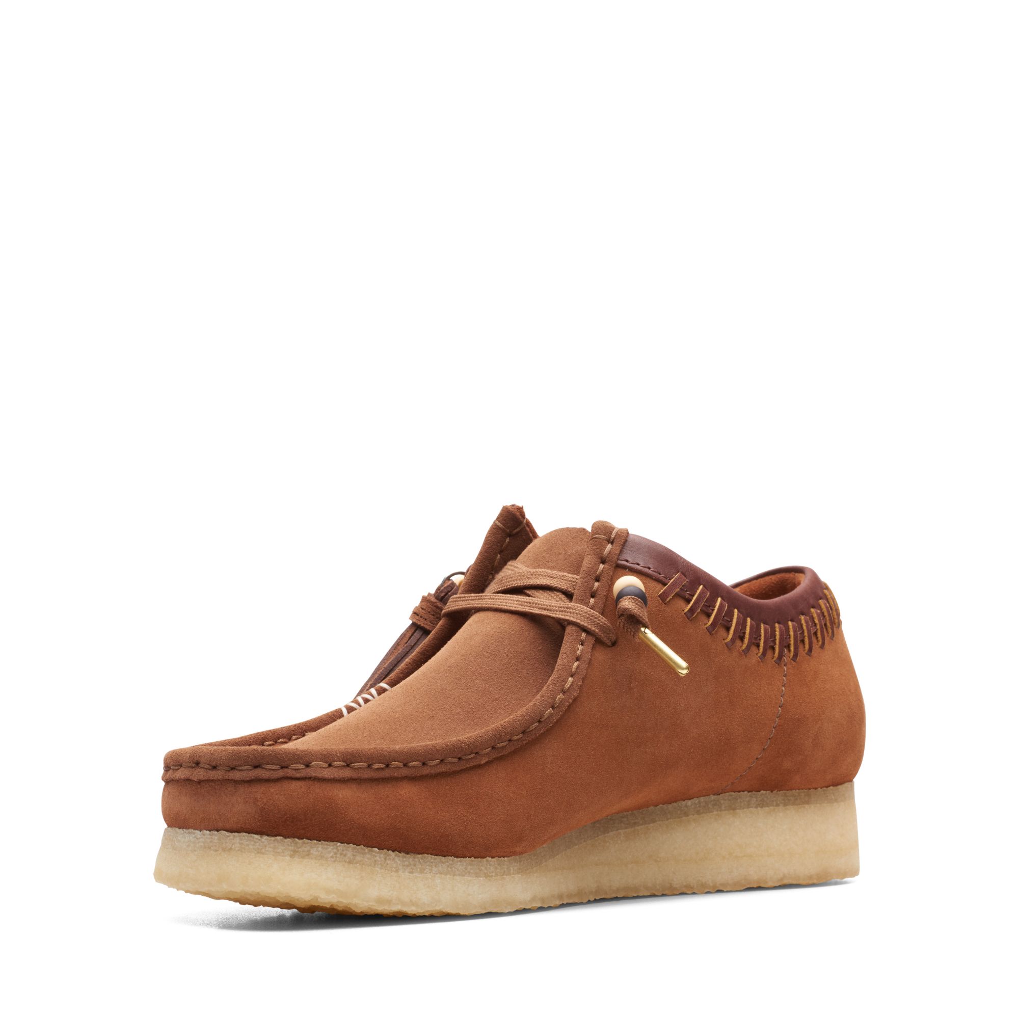 Men  Wallabee Dark Tan Combi