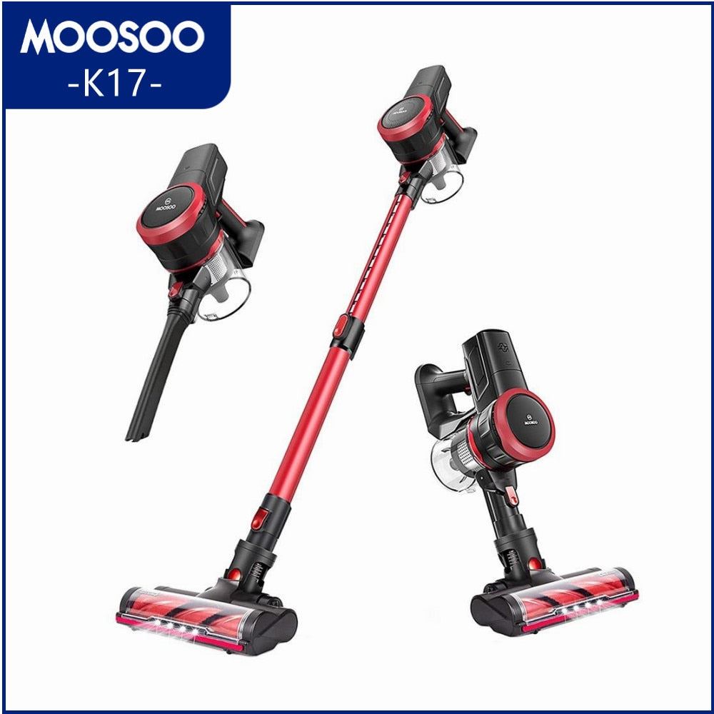 K17 Cordless Stick Vacuum Cleaner With 23Kpa Suction & 200W LED Light Brush for Home,Pet & Cars