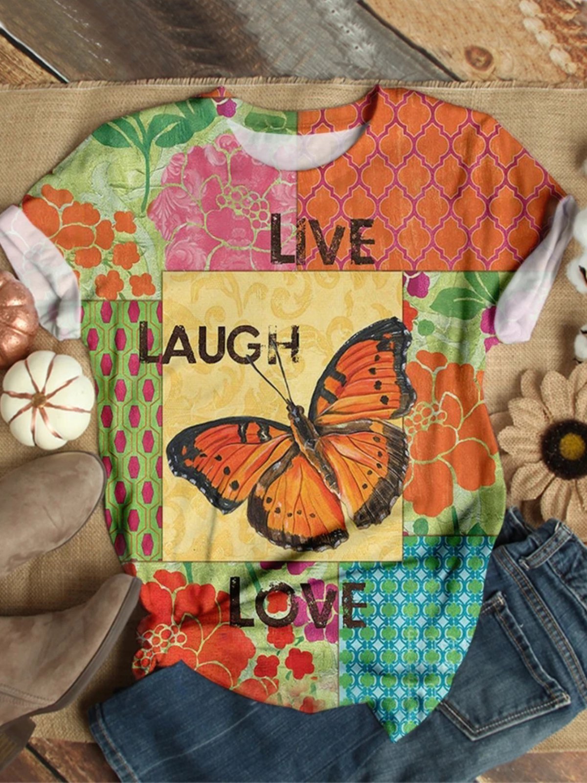 Casual Short Sleeve Round Neck Plus Size Tops