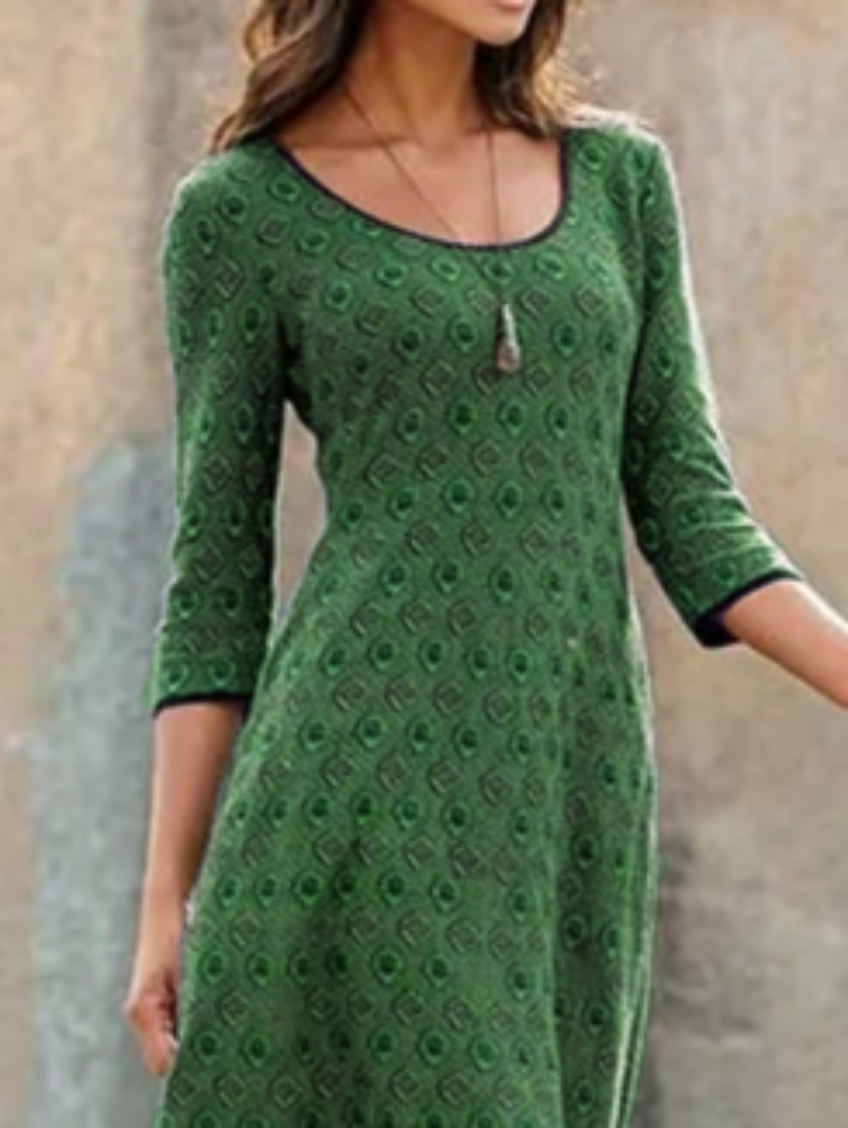 Plus size Casual Printed Geometric Dresses