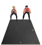 GXMMAT Large Exercise Mat 6��x5��x7mm, Non-Slip Workout Mats for Home Gym Flooring, Extra Wide and Thick Durable Cardio Mat- Black