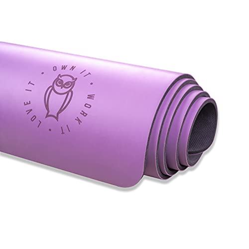 Modern Body Extra Thick Yoga and Fitness Mat �?Natural Eco Friendly Rubber- Tiger Purple