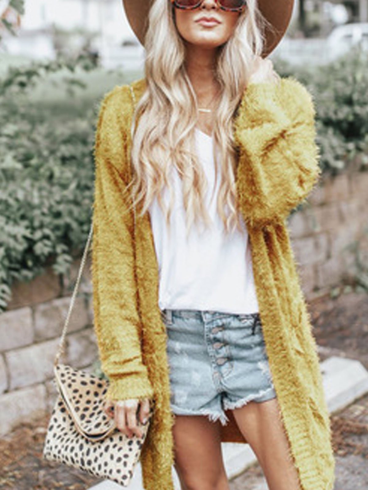 Plain Long Sleeve Cardigans