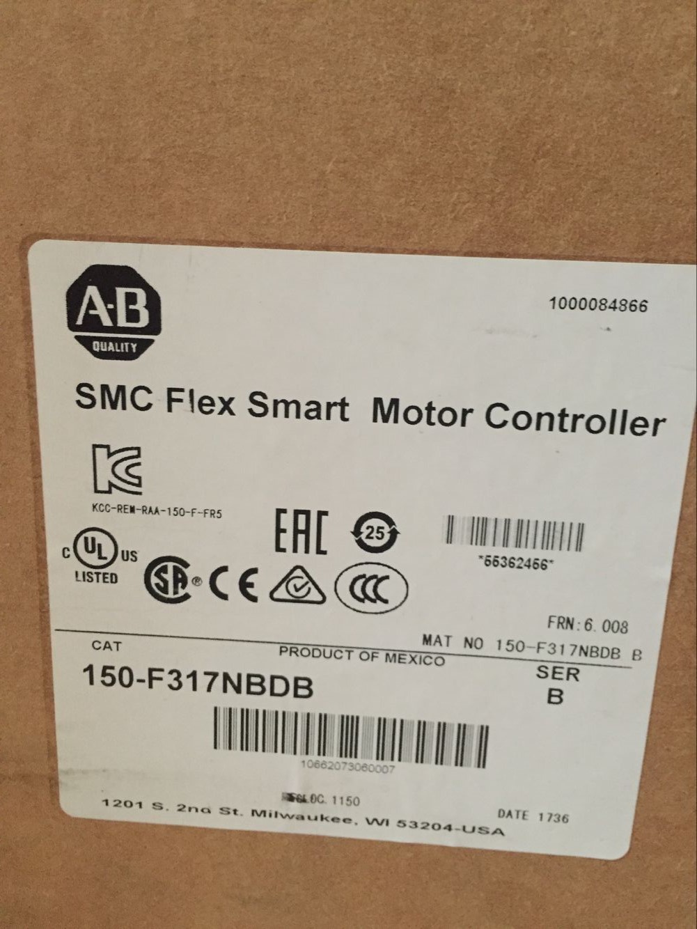 150-F317NBDB Allen Bradley Original New factory Sealed Motor