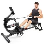Dripex Magnetic Rowing Machine for Home Use, Super Silent Indoor Rower with 15-Level Adjustable Resistance- Black