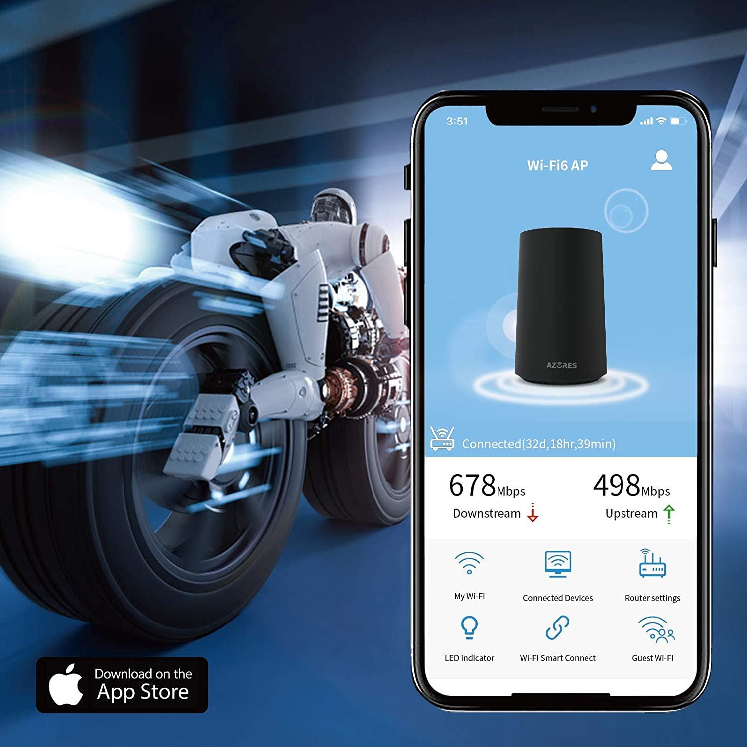 AX1800-2 Pack System Wireless Router w/OFDMA, MU-MIMO and Parental Controls