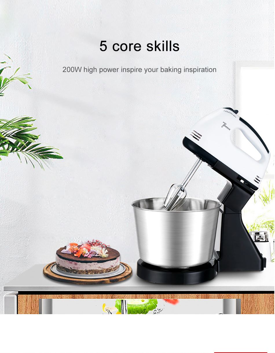 Electric Food Mixer 110-240V Stand Mixer 7-speed Detachable Kitchen Food Blender Cream Egg Whisk