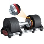 Adjustable Dumbbell Set,Fast Adjustable Weights Dumbbells Set,50lbs Black Dumbbell