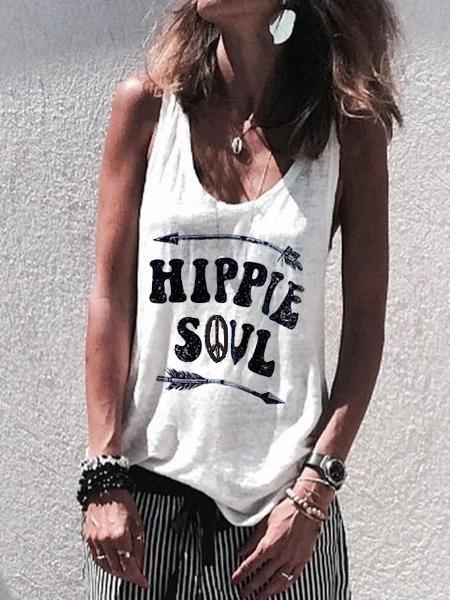 Casual Sleeveless Letter Shirts & Tops