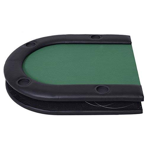 Mascarello Foldable 8 Player Poker Table Casino Texas Holdem Folding Poker Play Table