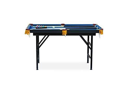 Rack Leo 4-Foot Foldable Billiard/Pool Table (Blue)