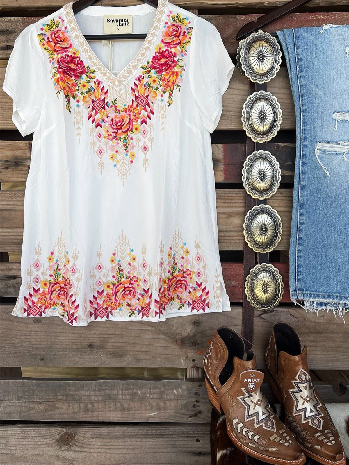 V Neck Cotton-Blend Casual Shirts & Tops