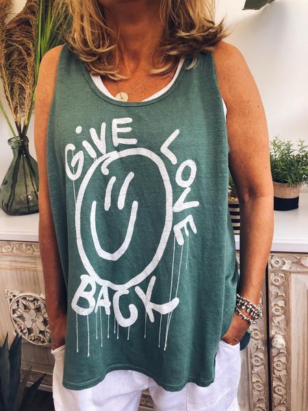 Letter Sleeveless Printed Shirts & Tops