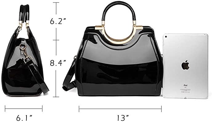 LJOSEIND Women��s Handbags Designer Purses Satchel, 02black