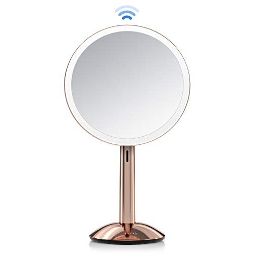Round Magnifying Vanity Sensor Mirror, 1X Magnification, Detachable Light