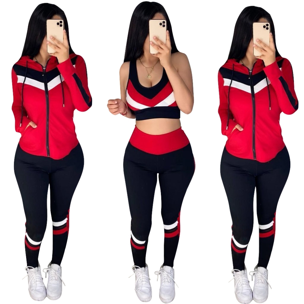 3PC Contrast Autumn Tracksuit