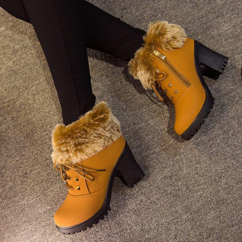 Womens Comfortable Lightweight Non-slip Female Casual Trend Martin Boots