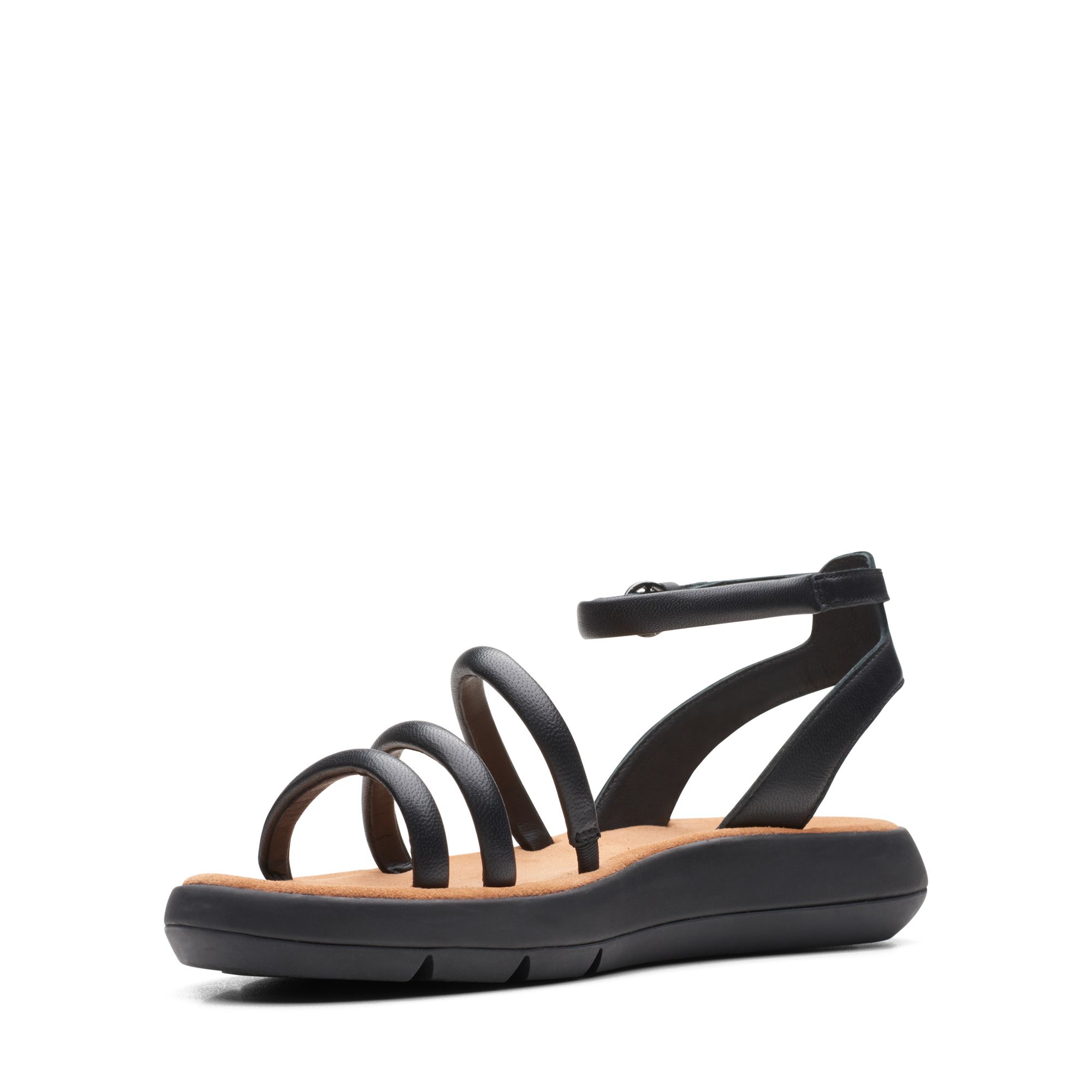 Women Sandals Jemsa Style Black Leather