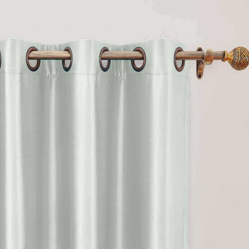 CUSTOM Lao Hang Zhou Pewter Polyester Cotton Thermal Insulated Curtain