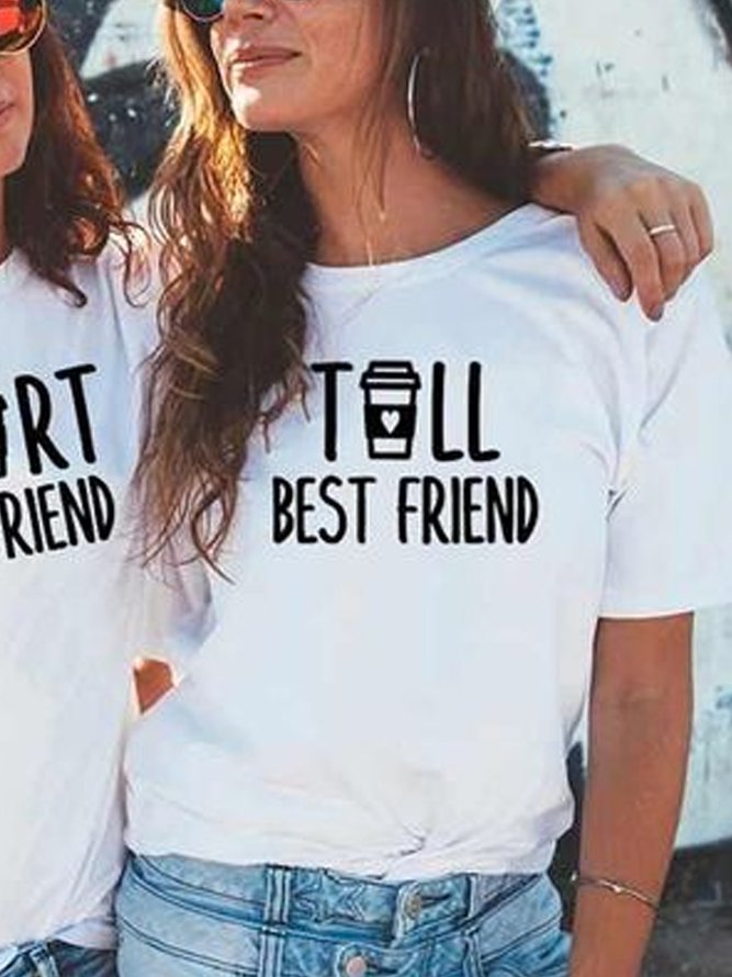 Best Friends Graphic Letter Shirts & Tops